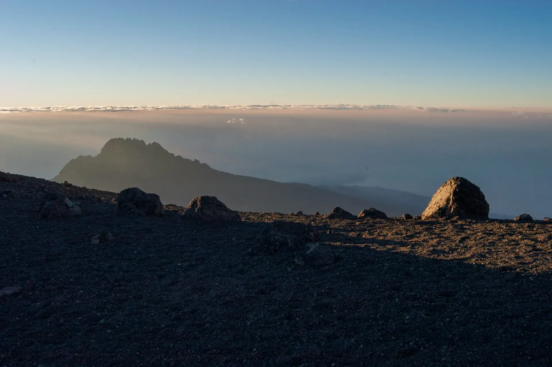 Remote Kilimanjaro mountain landscape