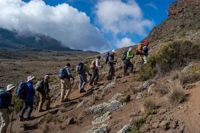 Kilimanjaro Lemosho Route - Shira Plateau at sunrise
